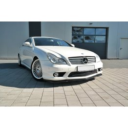 Накладка сплиттер на передний бампер на Mercedes CLS W219 55 AMG